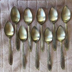 Vintage Isabella Silver plate USA Big Spoons (10)